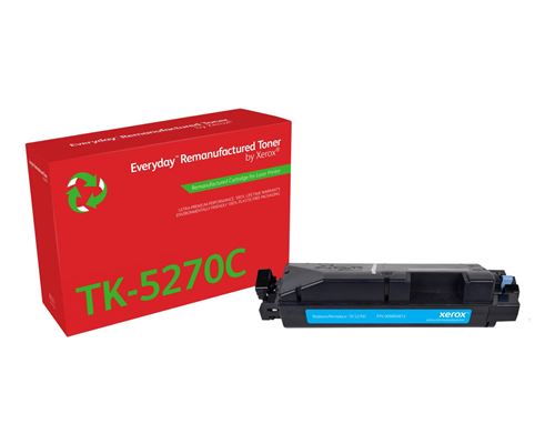 Toner remanufacturé Cyan Everyday™ de Xerox compatible avec Kyocera TK-5270C, Capacité standard