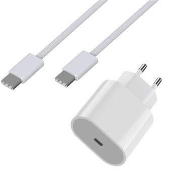 Chargeur Rapide 20W + Cable USB-C USB-C 1 mètre pour iPhone 16 / 16 PLUS / 16 PRO / 16 PRO MAX Phonillico® - 1