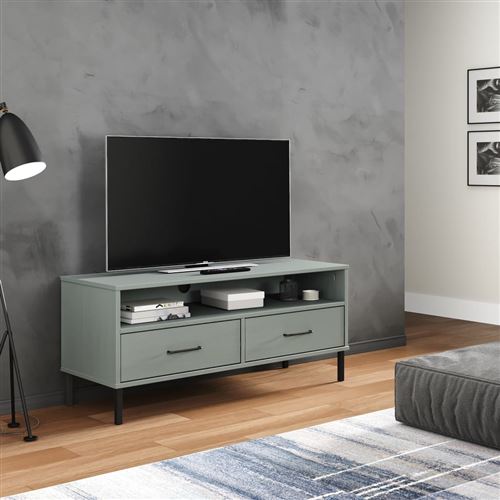 Vidaxl Gris Meuble Tv Oslo - Image 3