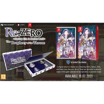 Re:ZERO Starting Life in Another World The Prophecy of the Throne Badge Edition Nintendo Switch