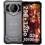 DOOGEE S200 5G Telephone Portable 32GB+256GB/TF 2TB 10100 mAh Écran arrière de 1,32Dimensity 7050 Caméra 100 MP 6.72 FHD Android 14 Smartphone NFC/WiFi6/GPS-Noir