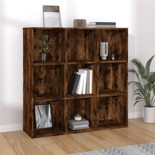 Vidaxl Armoire À Livres Chêne Fumé - Image 3