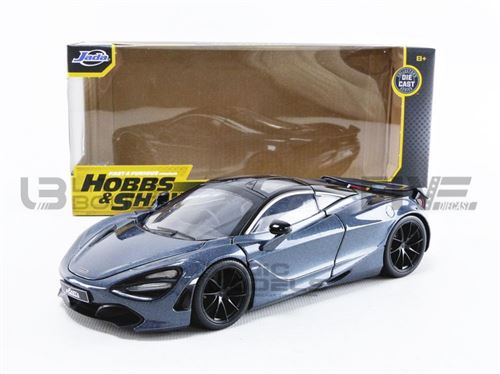 Voiture Miniature de Collection JADA TOYS 1-24 - MCLAREN 720S - Fast And Furious - Hobbs & Shaw - Silver Anthracit - 30754S