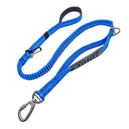 Meilleurs prix pour Laisse Chien Réfléchissant FONGWAN Réglable avec Poignée Rembourrée Douce et Ceinture de sécurité - Bleu