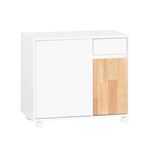 SoBuy Caisson de Bureau à Roulettes avec Tiroirs, Organisateur de Rangement Blanc