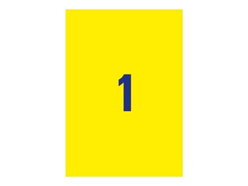 Avery Zweckform L6111-8 - Polyester - permanente kleeflaag - geel - A4 (210 x 297 mm) 8 etiket(ten) (8 vel(len) x 1) etiketten