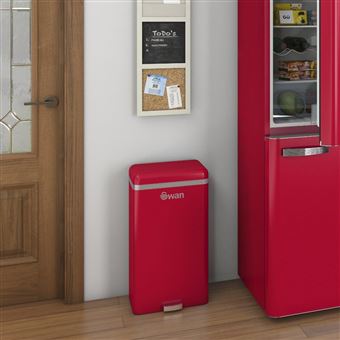 Retro Poubelle à Ouverture Automatique avec Capteur, Métal, 45 Litres