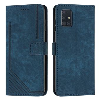 Coque En PU Cuir Support Protection Bleu Pour Samsung Galaxy A71 4G - 1