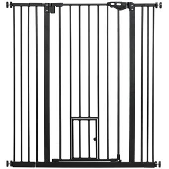 Barrière De Sécurité Extra Haute 150 Cm Pour Chat Et Chien - Sans Perçage, Fermeture Automatique - Largeur Réglable 76-85 Cm
