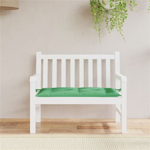 vidaXL Coussin de banc de jardin Vert 110x50x7 cm Tissu