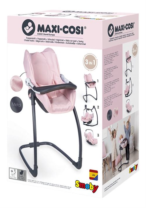 Smoby chaise haute pour poupées 3 en 1 Maxi-Cosi - Accessoire
