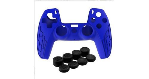 Coque silicone pour manette ps5 manchon antidérapant - bleu