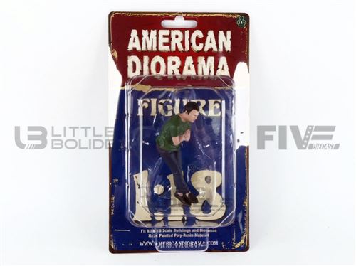 Voiture Miniature de Collection AMERICAN DIORAMA 1-18 - FIGURINES Car Meet II Figure II - Green / Blue - 76290