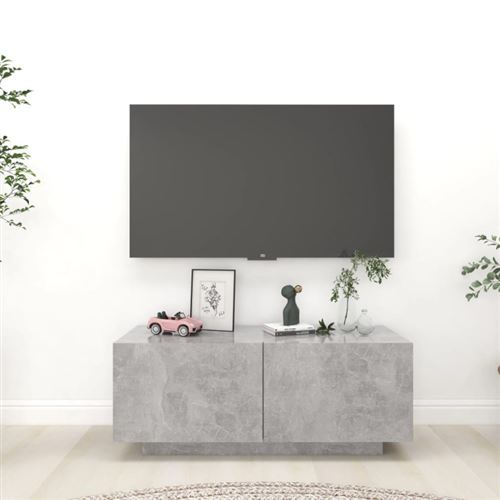 Vidaxl Gris Meuble Tv Béton - Image 3