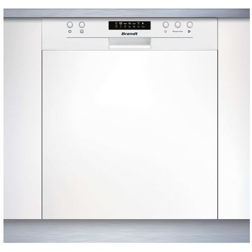 Brandt Blanc Bdb424lw - Lave-Vaisselle - Encastrable - Largeur : 59.8 Cm - Profondeur : 57 Cm - Hauteur : 81.5 Cm