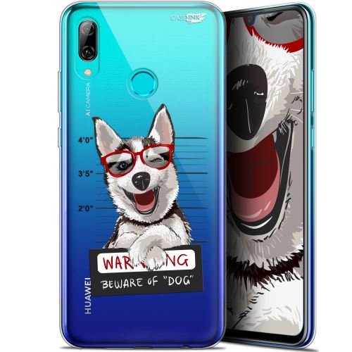 Coque Crystal Gel Huawei P Smart 2019 (6.21 ) Extra Fine Motif - Beware The Husky Dog