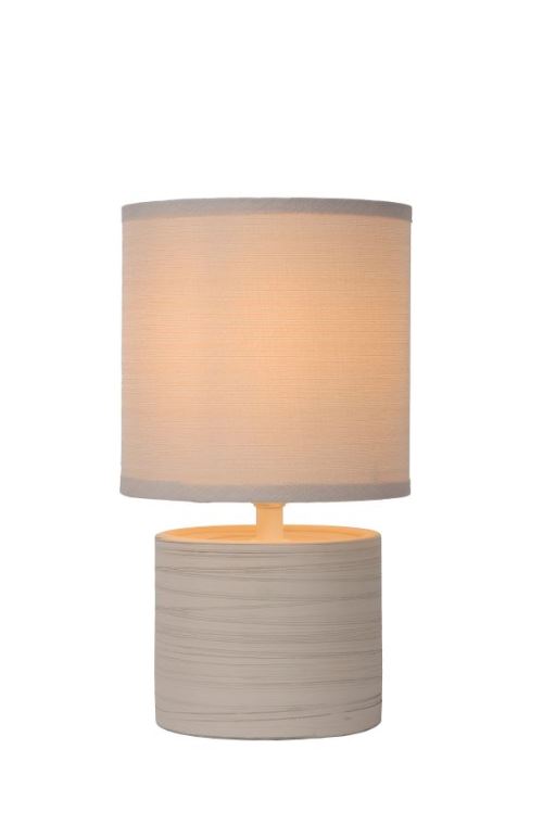 Lucide GREASBY - Lampe De Table - Ø 14 cm - Crème