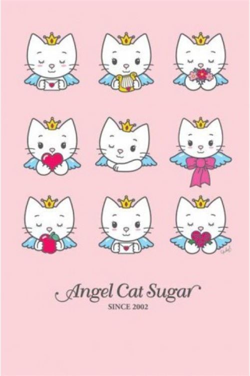Angel Cat Sugar Poster - 9 Vies, Chatons Anges (91x61 cm)