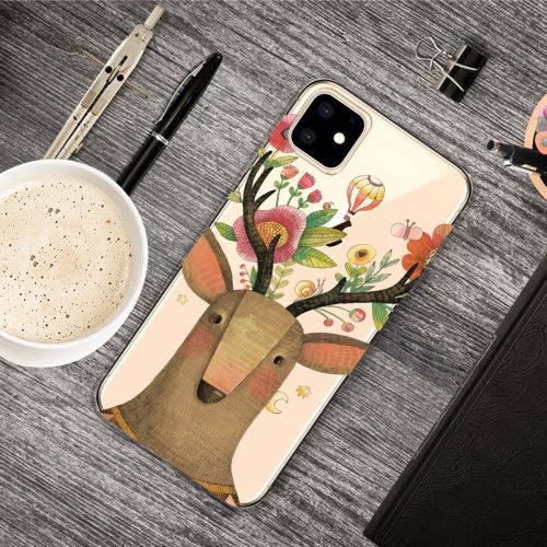 Coque en TPU joli motif d'impression flexi cerf pour votre Apple iPhone XR 6.1 pouces (2019)