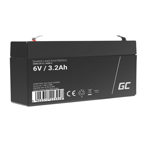 Green Cell AGM Batterie au plomb 6V 3.3Ah