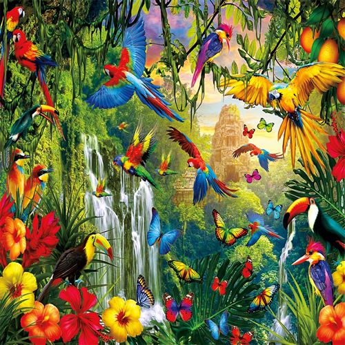 Birds and Flowers Puzzle 1000 Pieces Paysages Puzzle 1000 Pièces Adultes  Idée Cadeau