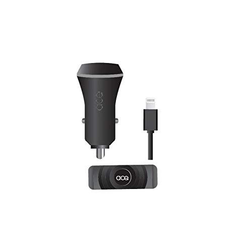 ACE+ Pack de Voiture 1 m pour iPhone Noir