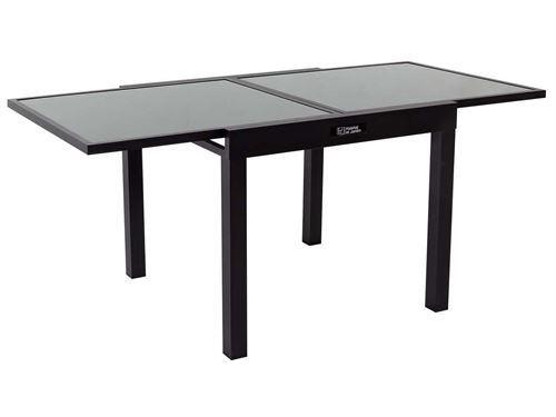 Table de jardin aluminium extensible porto 8 - phoenix - noir