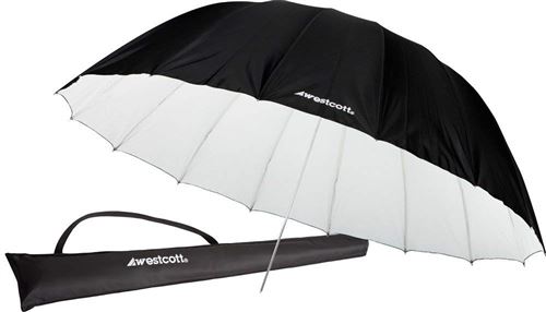 Westcott 7 Pied De Parasol Parabolique 2,2 M Blanc/noir