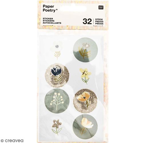 Stickers - Nature - Bleu - 32 pcs