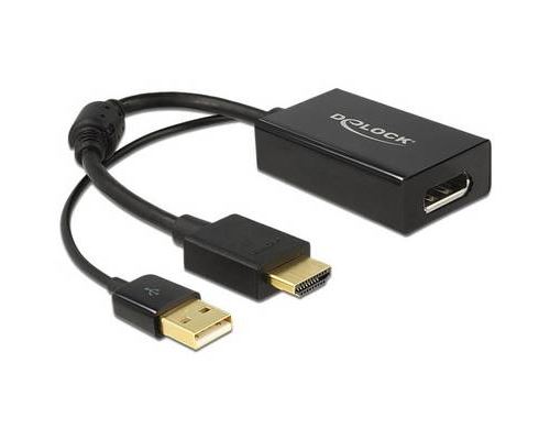 Delock Cable HDMI-A Male to DisplayPort 1.2&nbsp;Cable Adapter Black