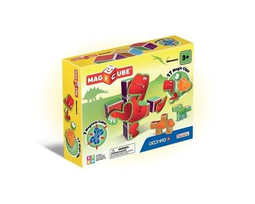 Geomag MagiCube Dinosaurs - 24 pcs, Multicolore, 24 pièce(s), Rectangulaire, Monotone, Enfant, Garçon-Fille