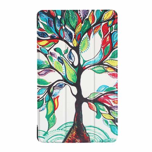 Étui de protection tri-pliée pour Lenovo Tab4 8 Plus TB-8704F/N Arbre