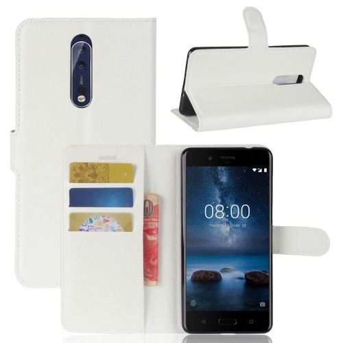 Etui Housse Portefeuille Pour Alcatel 3C - Blanc