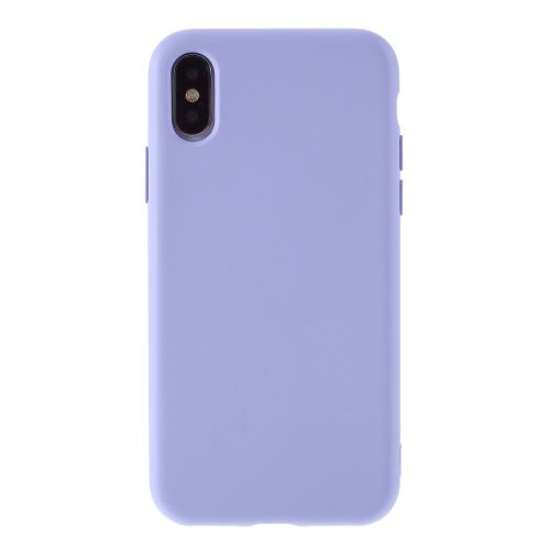 Coque en silicone boutons latéraux détachables liquide violet clair pour votre Apple iPhone XS/X
