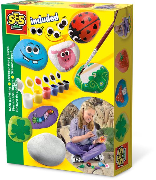 SES Creative peinture sur pierre 20 x 15 cm multicolore