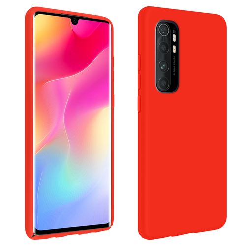 Coque Pour Xiaomi Mi Note 10 Lite Semi-rigide Finition Soft Touch Rouge