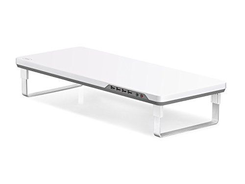 DEEPCOOL Mdesk F1 Support pour Moniteur/Ordinateur Portable avec Ports Jack et USB