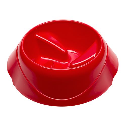 Écuelle anti-glouton pour petits chiens en plastique Magnus Slow Large, 1,5 litre, plastique anti-dérapant