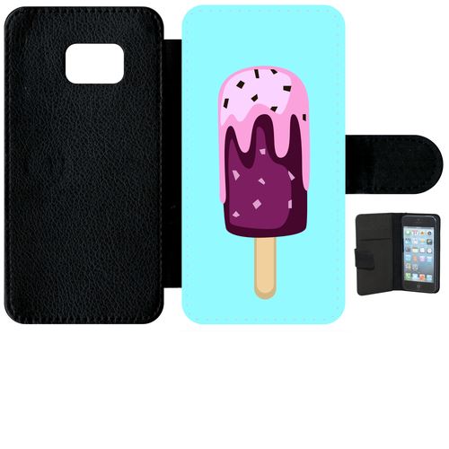 Etui À Rabat Samsung Galaxy S6 Edge Glace Baton Violette