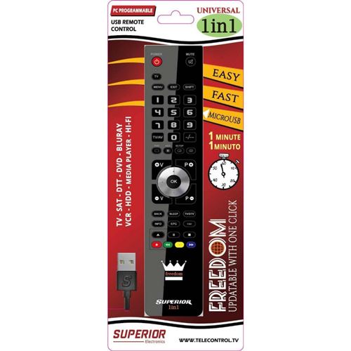 Télécommande Universelle Mbg Freedom 1-1 Noire