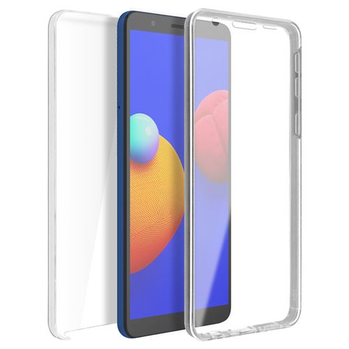 Avizar Coque pour Samsung Galaxy A01 Core Arrière Rigide + Avant Souple Antichoc Transparent