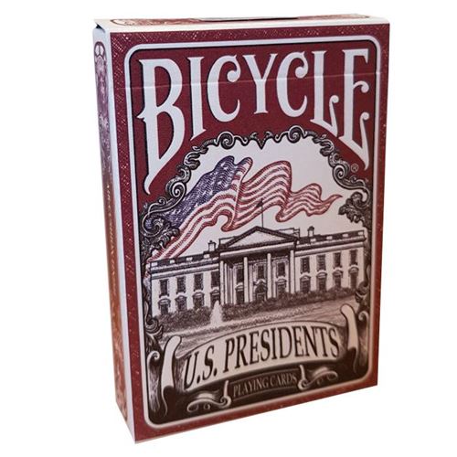 Bicycle U.S. PRESIDENTS - Jeu de 56 cartes toilées plastifiées – format poker – 2 index standard