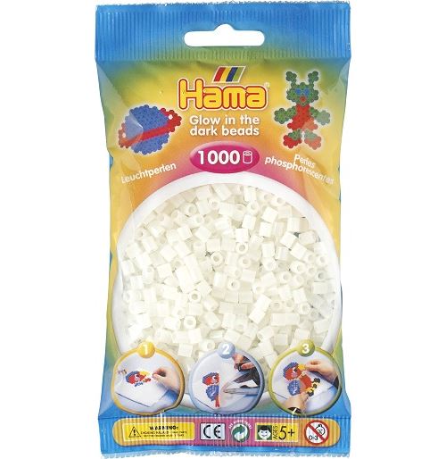 1 000 perles standard (Ø5 mm)- phosphorescent