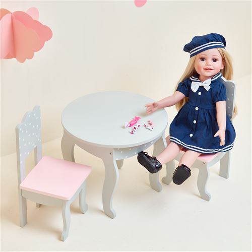 Olivias meuble table 2 chaises jouer poupée poupon jeux d’imitation TD-0208AG