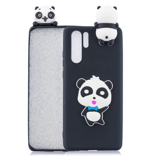 Coque en TPU motif 3D doux panda avec noeud papillon bleu pour votre Huawei P30 Pro