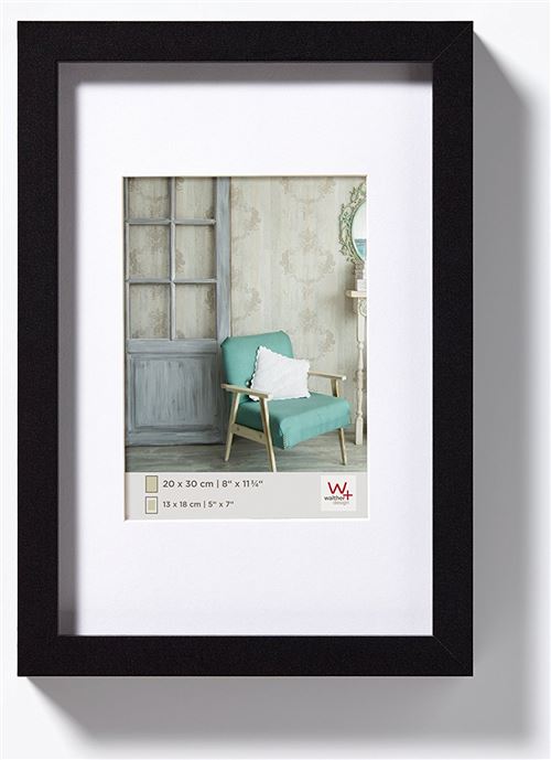 Walther Design Stockholm Cadre, Bois, Noir, 23 x 3 x 33 cm
