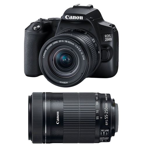 CANON eos 250d + 18-55 is stm + 55-250 is stm
