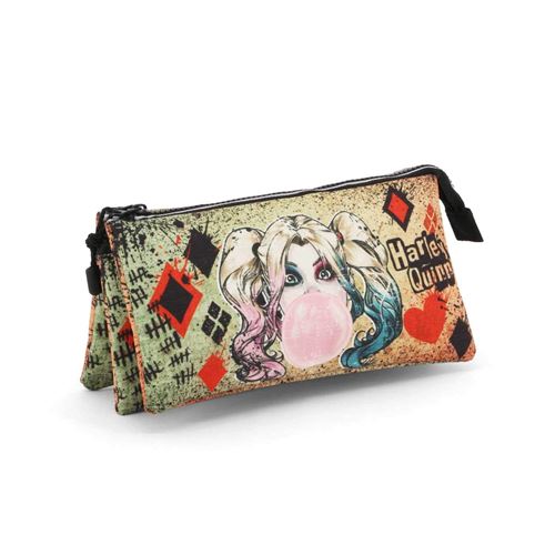 Karactermania Harley Quinn Mad Love-Triple HS Pencil Case Trousses, 24 cm, Beige