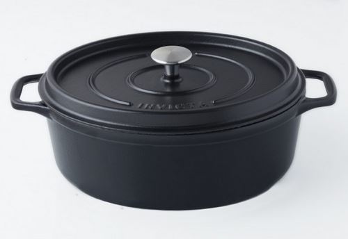 Daubière en fonte émaillée 29cm noir mat - PUV403291 - INVICTA