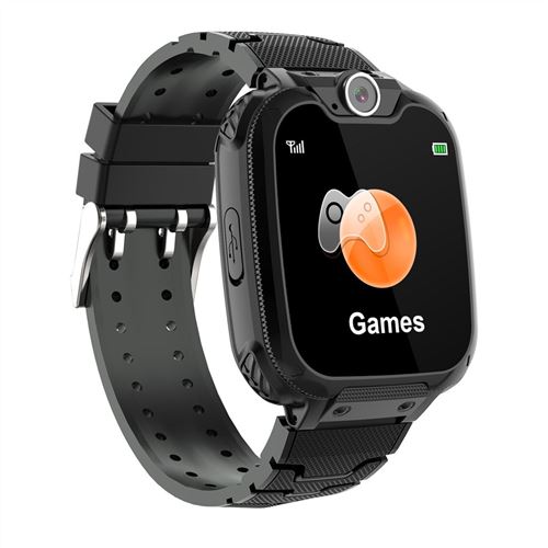 Montre Connectée S11 Enfants Phone Music et 7 jeux pour enfants 3-12 ans fille - Noir